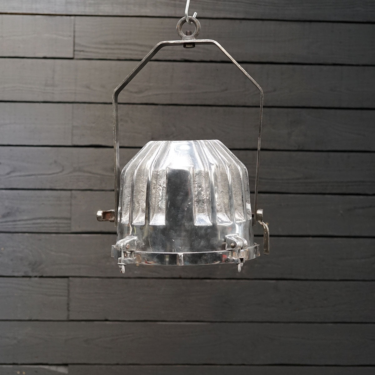 Reclaimed USA Ship's Aluminium Cargo Light Pendant Trinity Marine