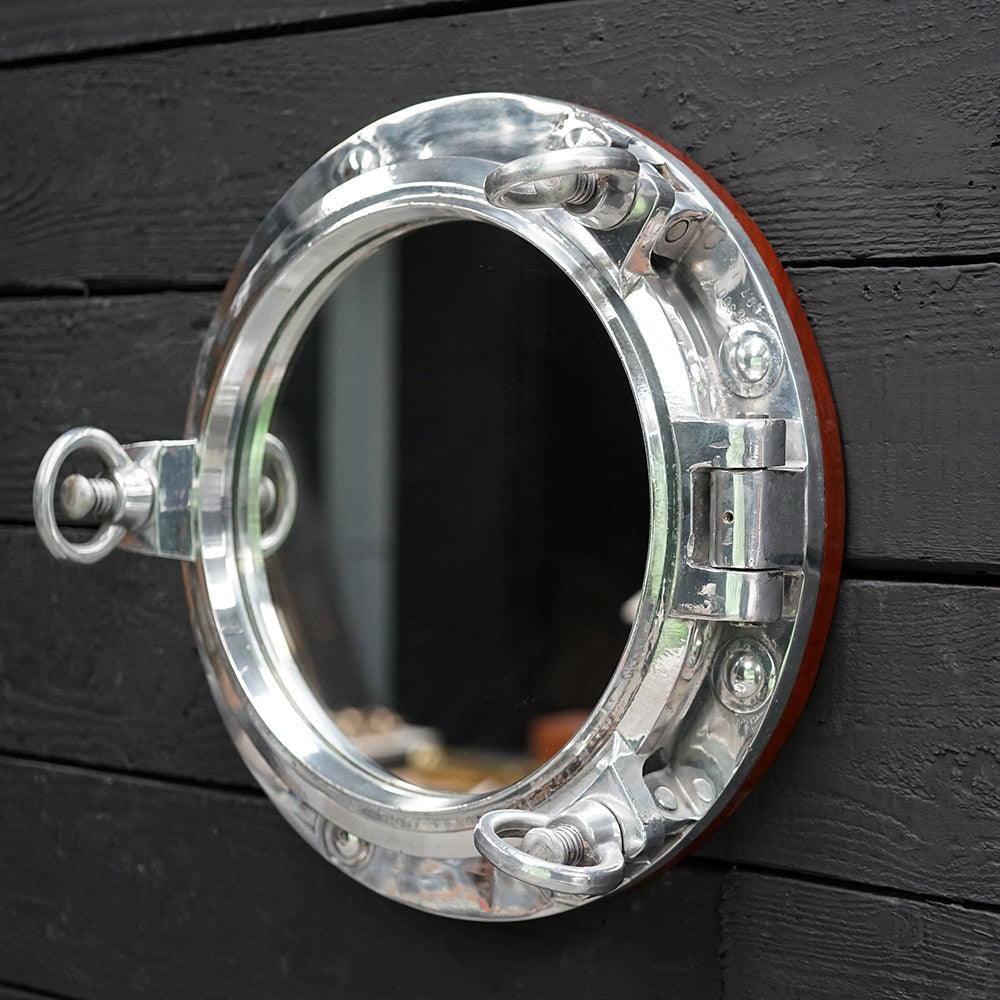 Reclaimed Ships Aluminium Opening Porthole - Mirror Trinity Marine