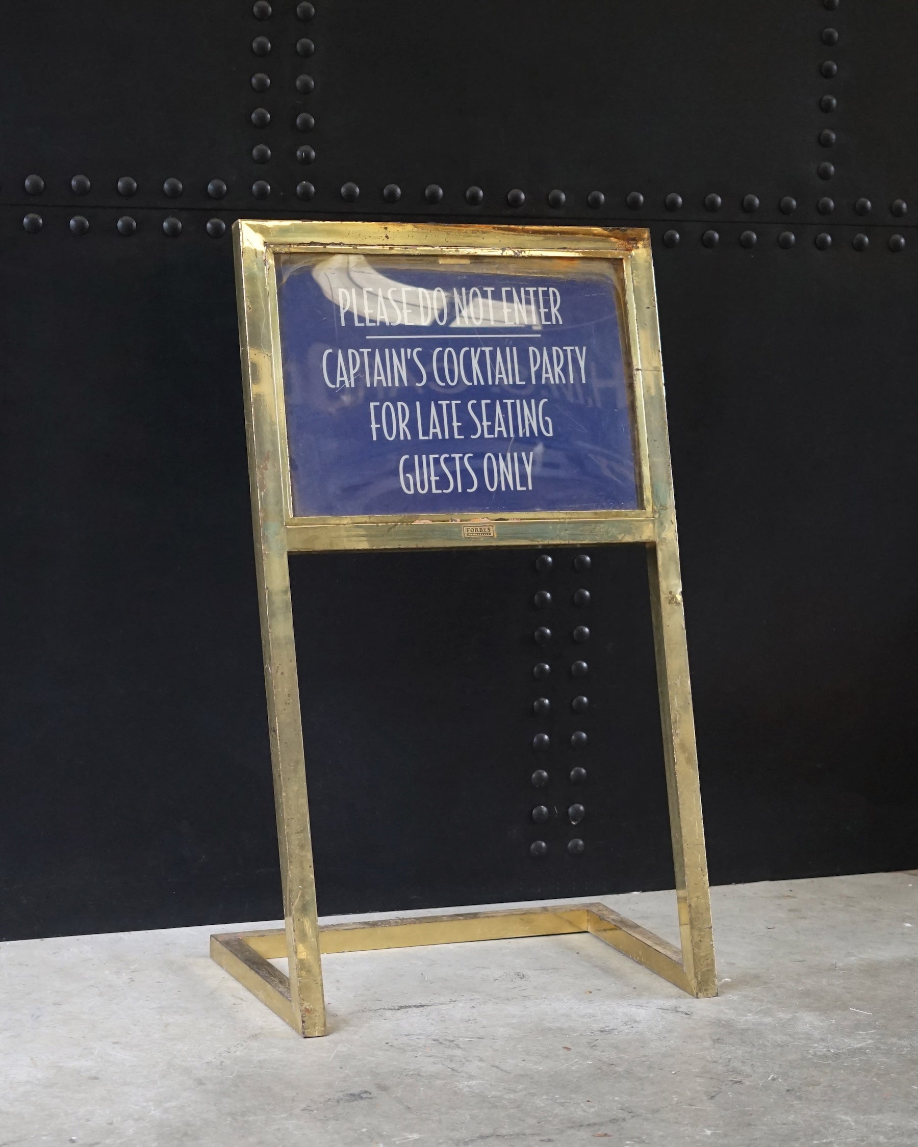 Restaurant Sign from SS Norway Trinity Marine