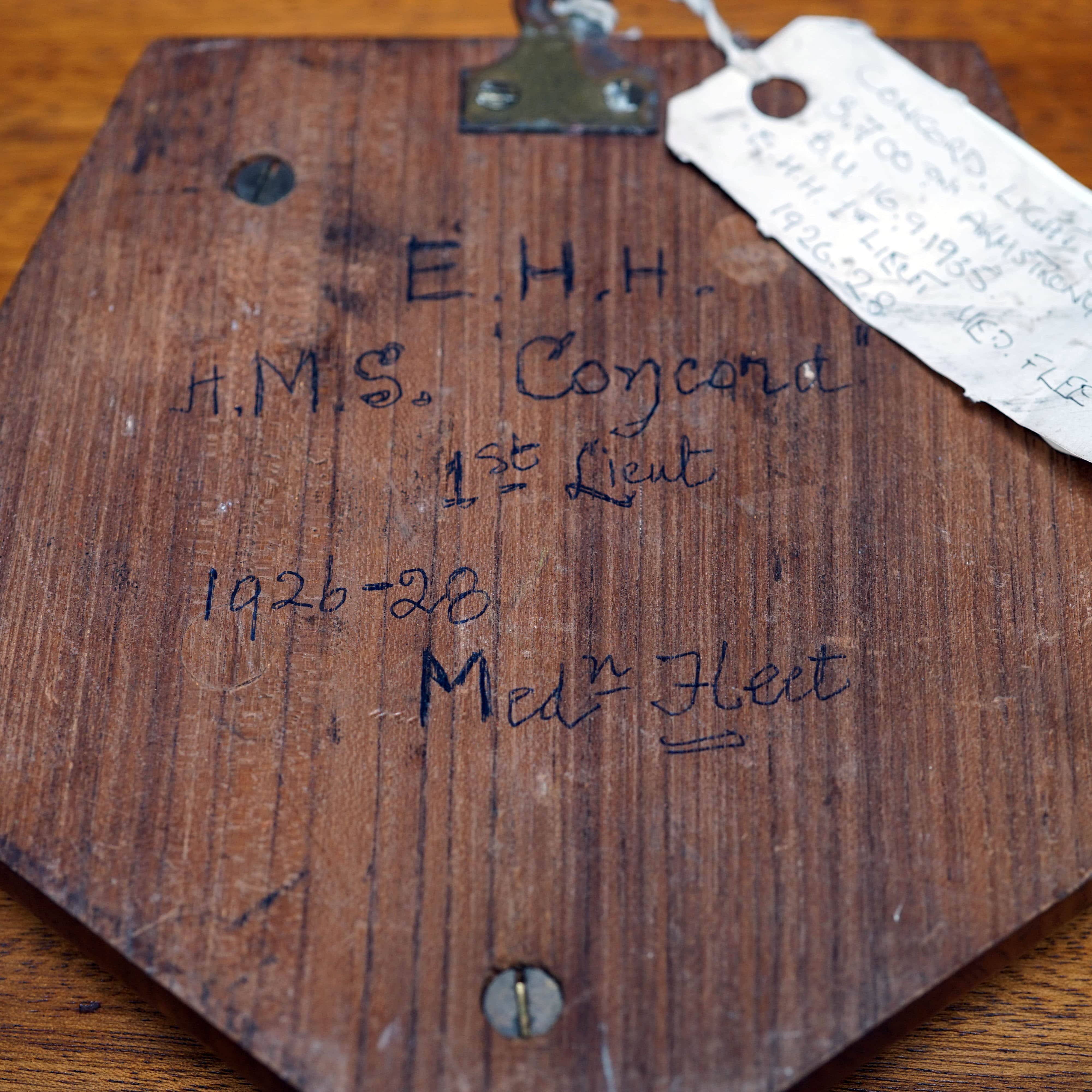 HMS Concord Boat Badge - 1916 Trinity Marine