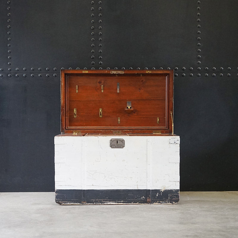 Painted Royal Navy Officers Trunk Trinity Marine