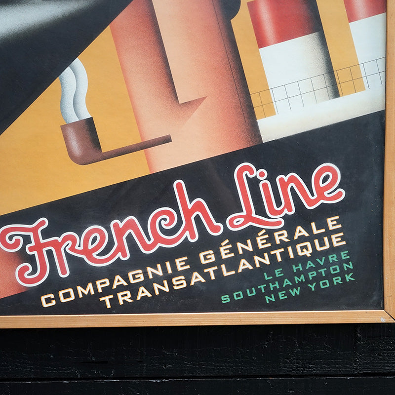 Original 1970s SS France Cabin Posters - Terry Allen Telescope Trinity Marine