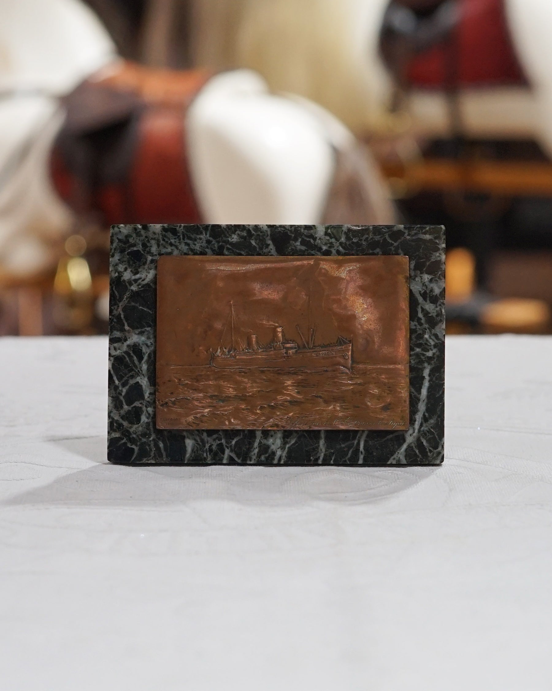 SS Espagne (French Line) Paperweight Trinity Marine