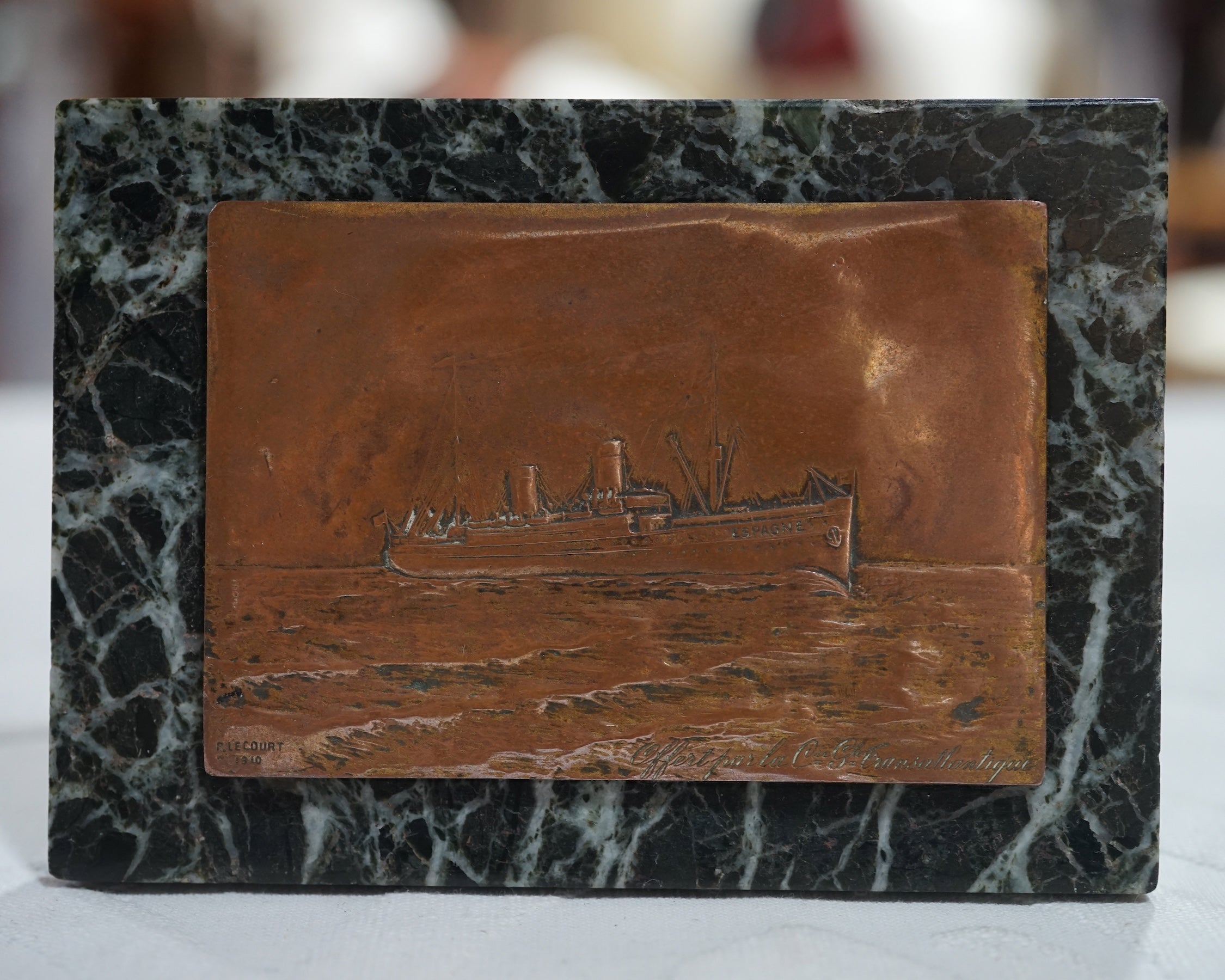 SS Espagne (French Line) Paperweight Trinity Marine
