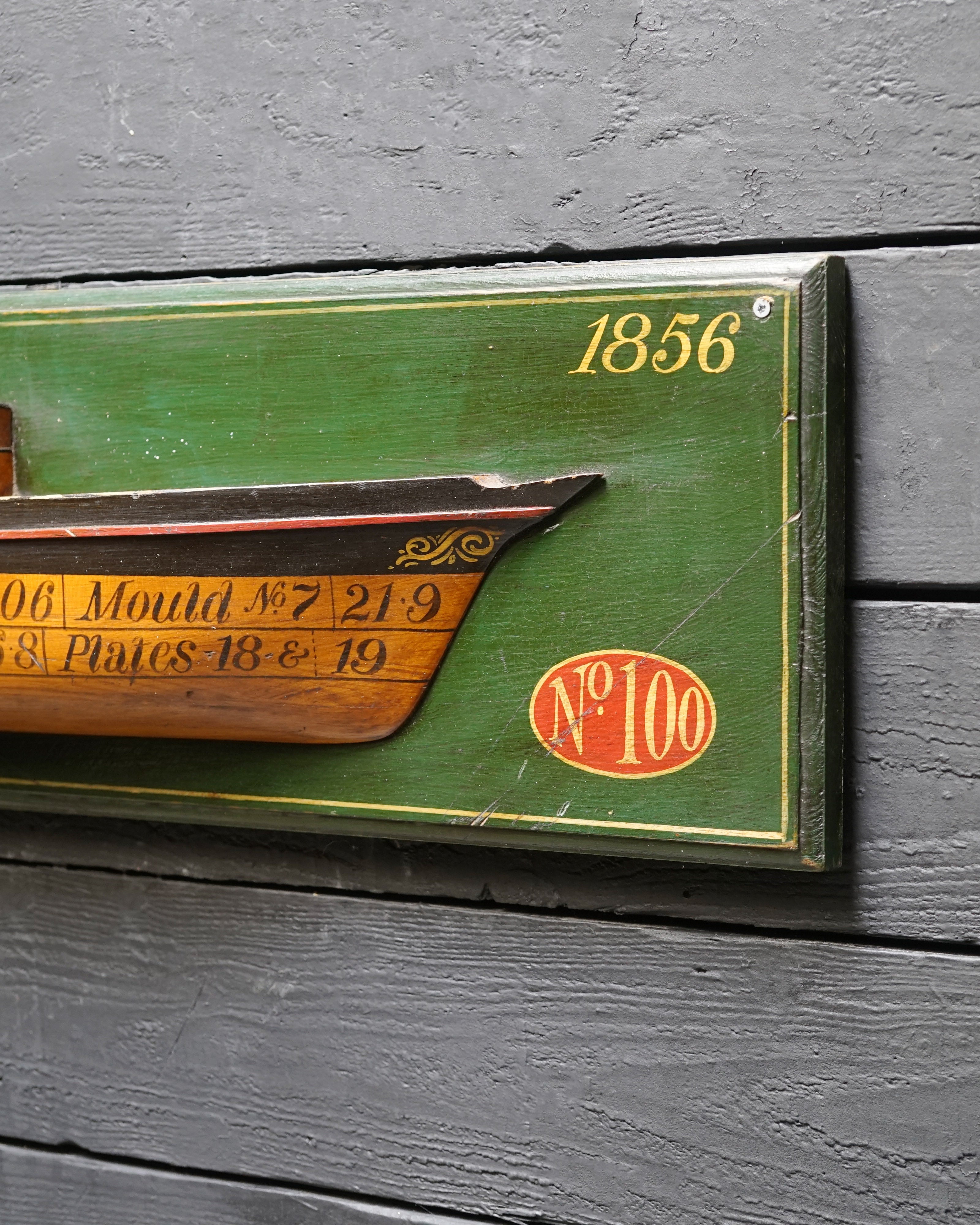 Decorative S.S. Hamble Half Hull Ship Display – Bristol (1856) Trinity Marine