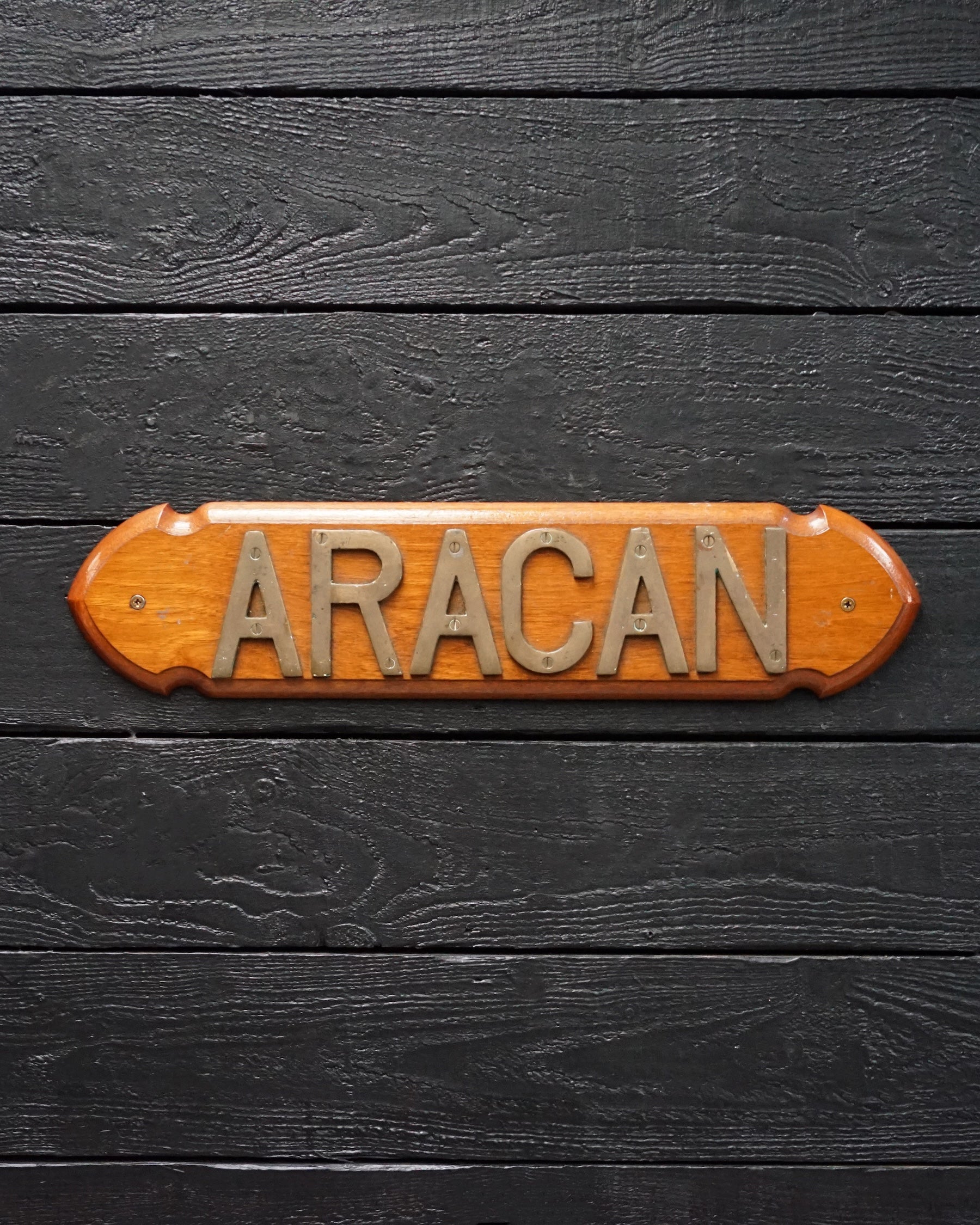 Ships Nameboard ‘Aracan’ Trinity Marine