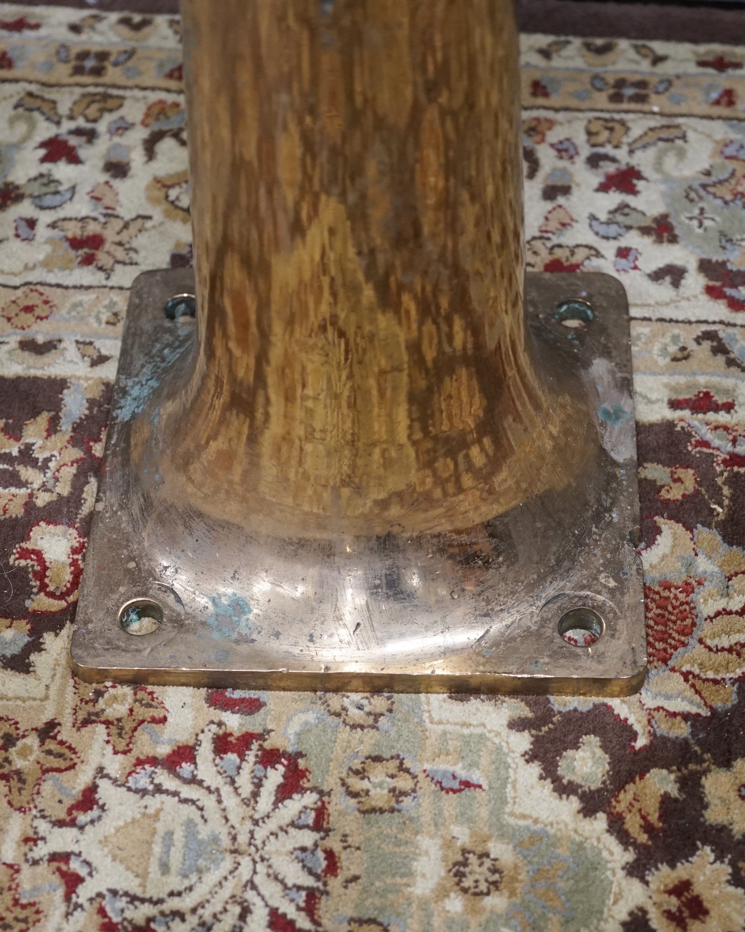 Shipwreck-Recovered Brass Steering Pedestal – Harfield & Co. Ltd., London Trinity Marine