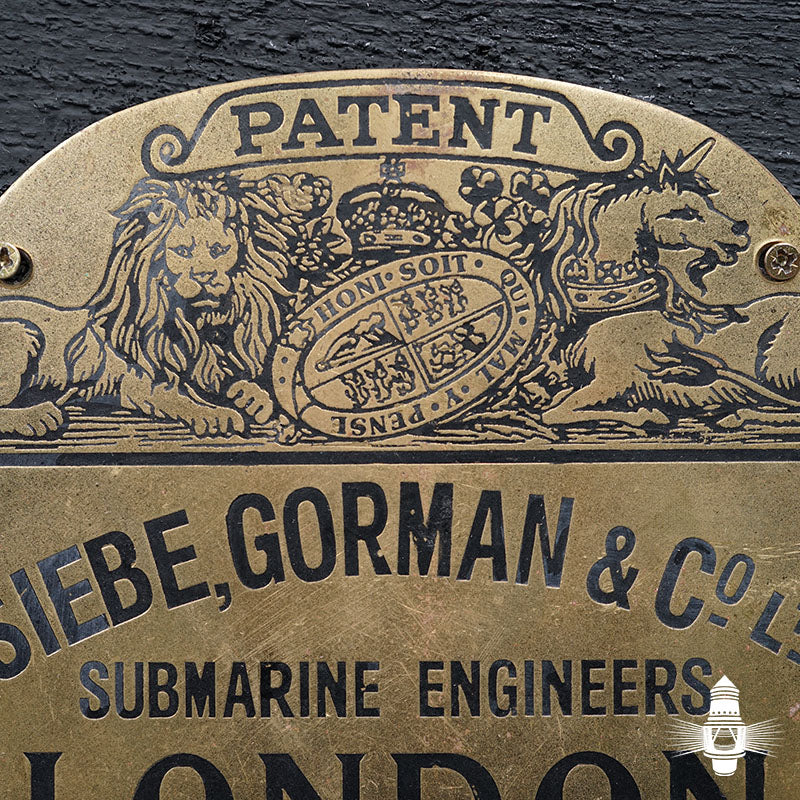 Siebe Gorman Diving Pump Plate Trinity Marine