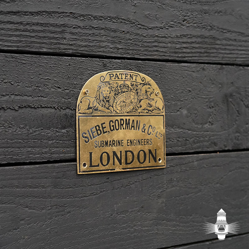 Siebe Gorman Diving Pump Plate Trinity Marine
