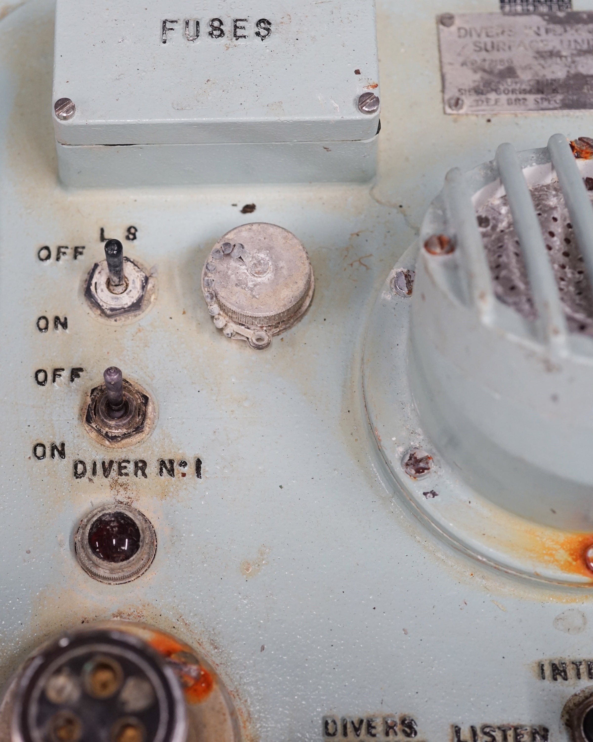 Royal Navy Siebe Gorman Diver’s Surface Intercom - No 1 Trinity Marine
