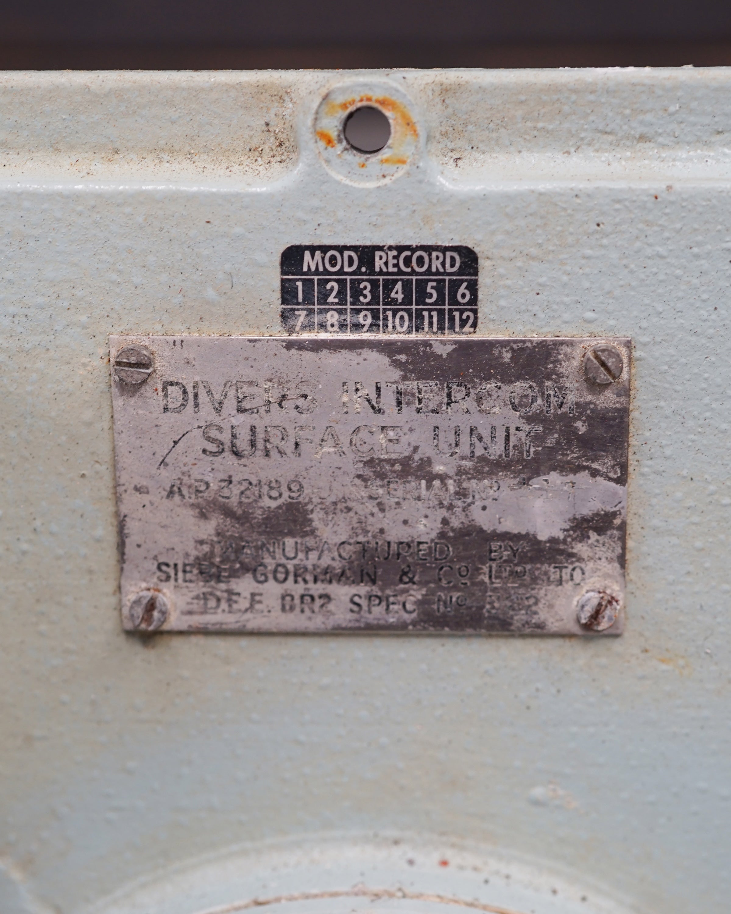 Royal Navy Siebe Gorman Diver’s Surface Intercom - No 1 Trinity Marine