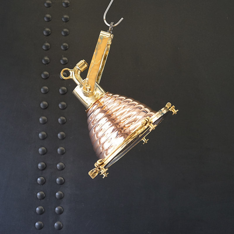 Ocean Liner Fluted Copper Cargo Pendant Trinity Marine