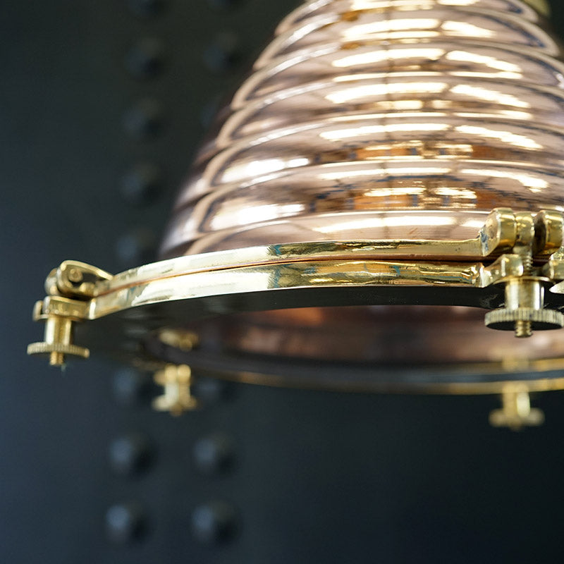 Ocean Liner Fluted Copper Cargo Pendant Trinity Marine