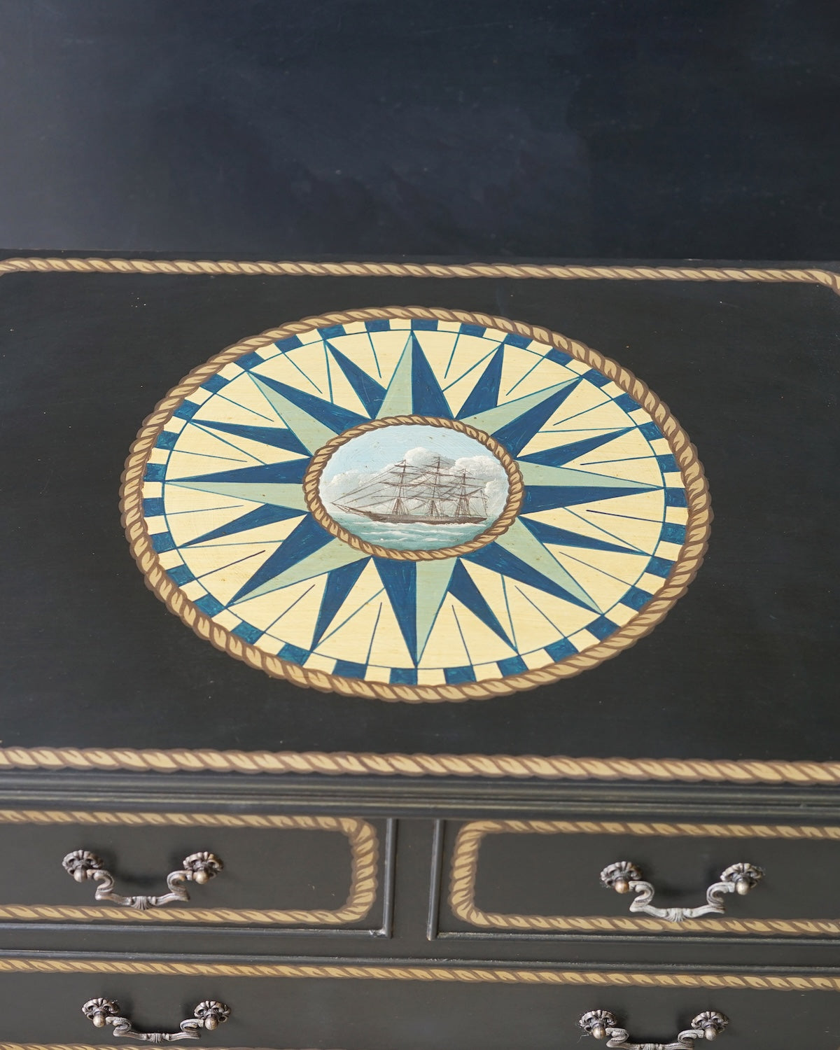 Hand-Painted Seafaring Cabinet Trinity Marine
