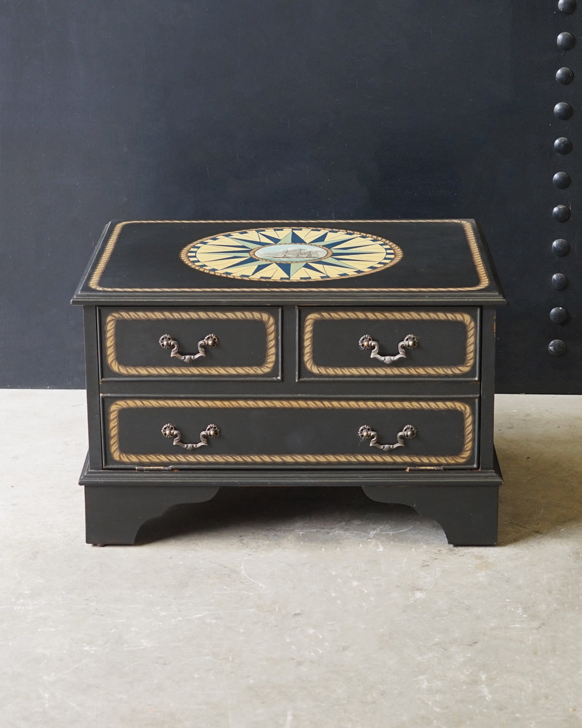 Hand-Painted Seafaring Cabinet Trinity Marine