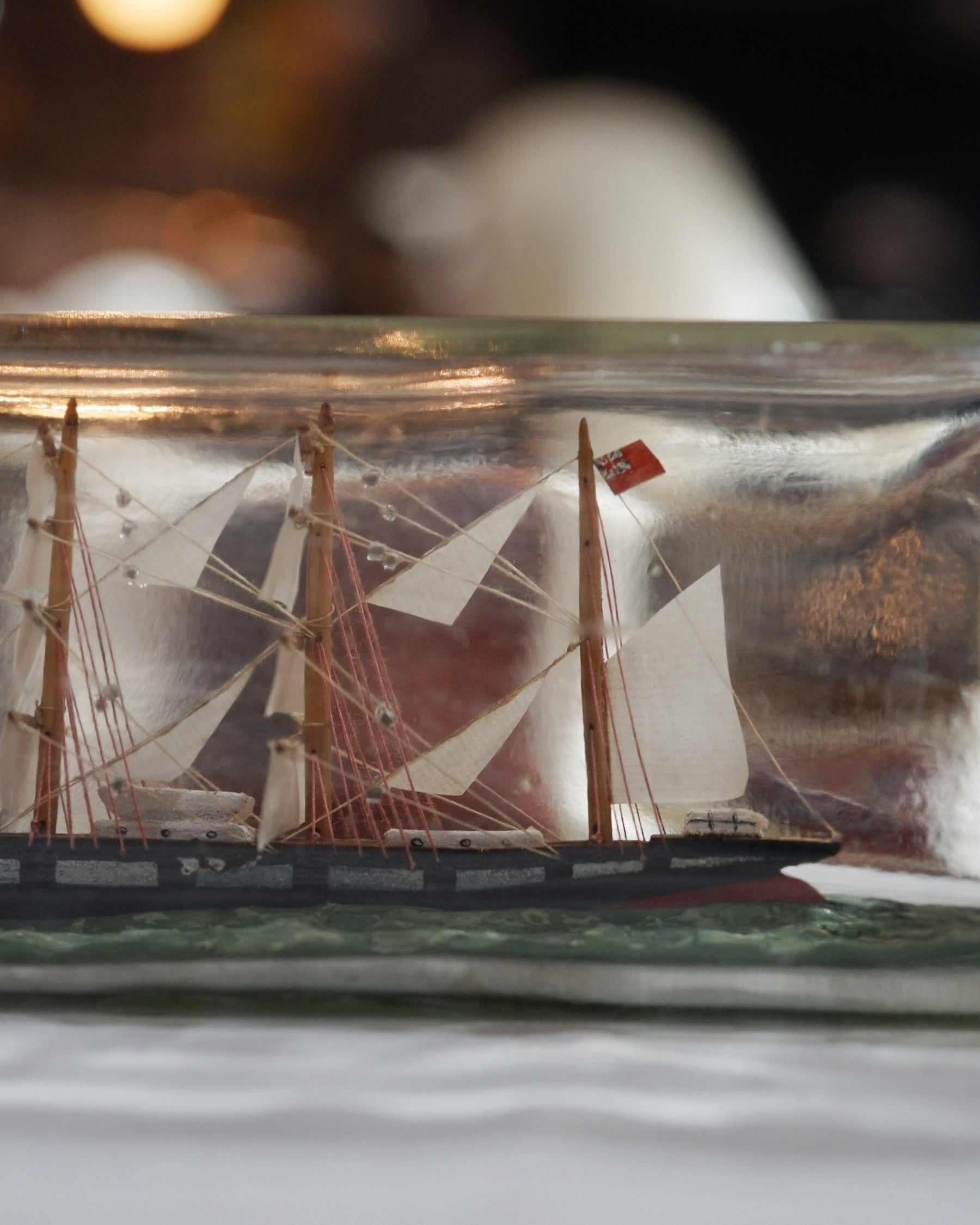 19th Cent. Windjammer Ship in Bottle Trinity Marine