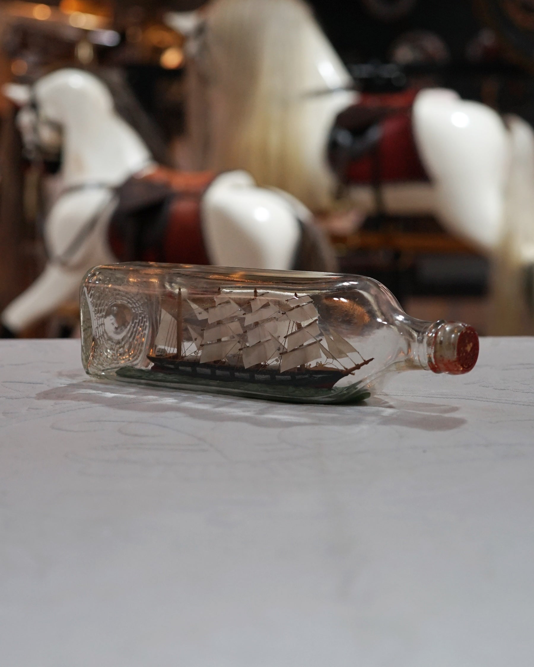 19th Cent. Windjammer Ship in Bottle Trinity Marine
