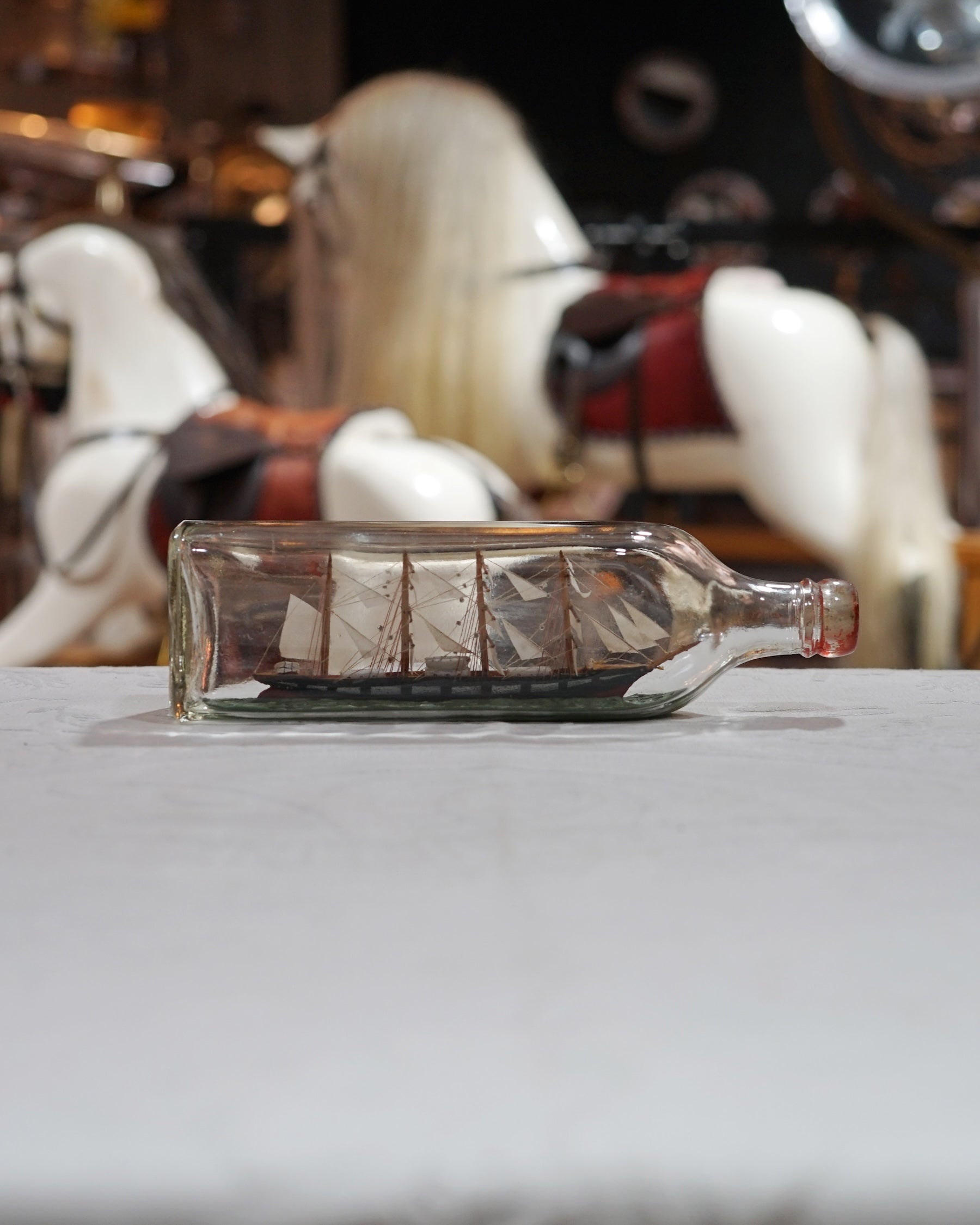 19th Cent. Windjammer Ship in Bottle Trinity Marine