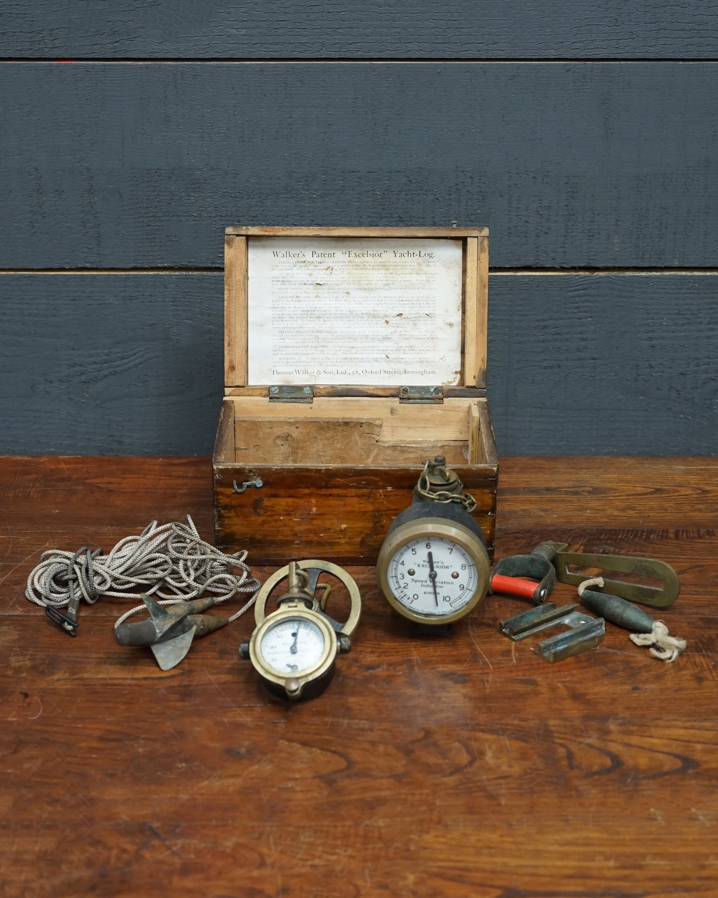 Walker’s Patent “Excelsior” Yacht Log C.1910 Trinity Marine