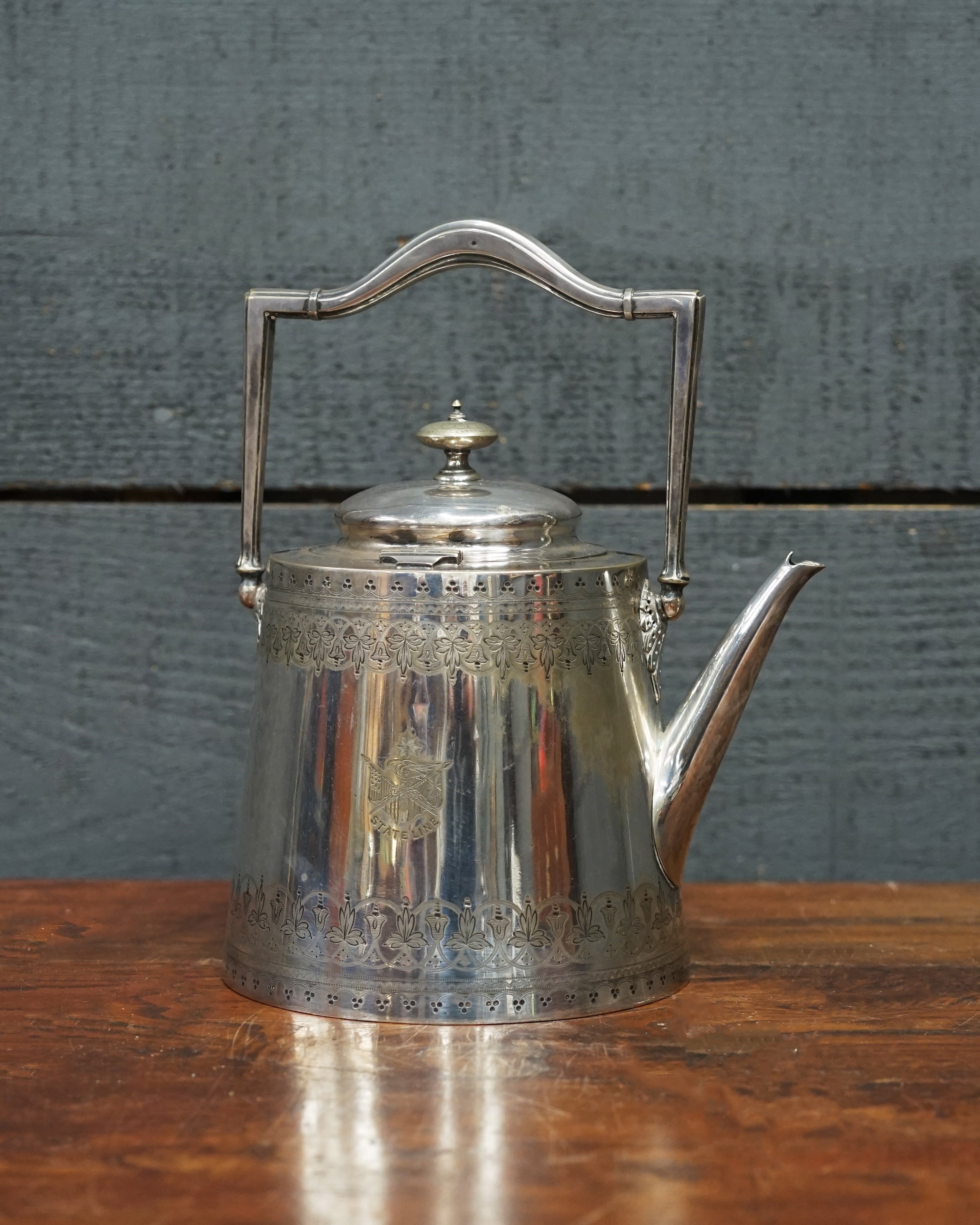 Rare “State Line” Steamer Ships Teapot – 1872 Trinity Marine
