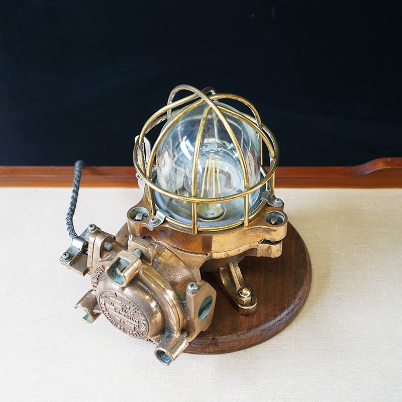 Superb Bronze Kokosha Table Lamp Trinity Marine