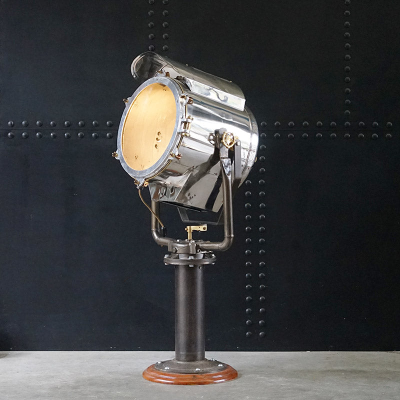 Vintage Merchant Ships Searchlight on Hexagon Pedestal Trinity Marine