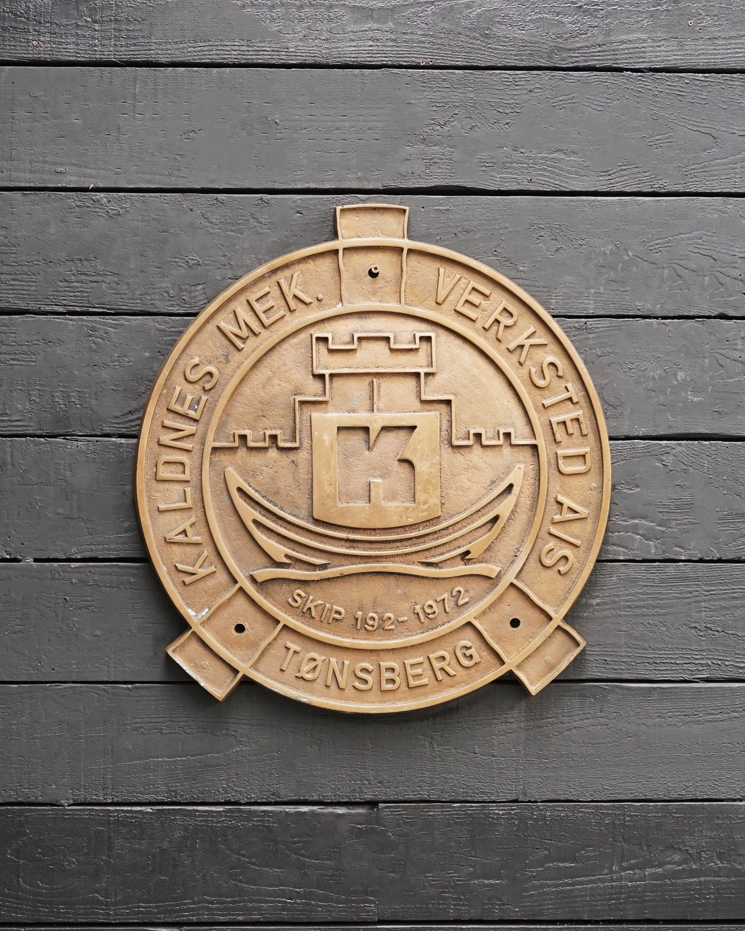 Ships Builders Plate - MV Auslag Trinity Marine
