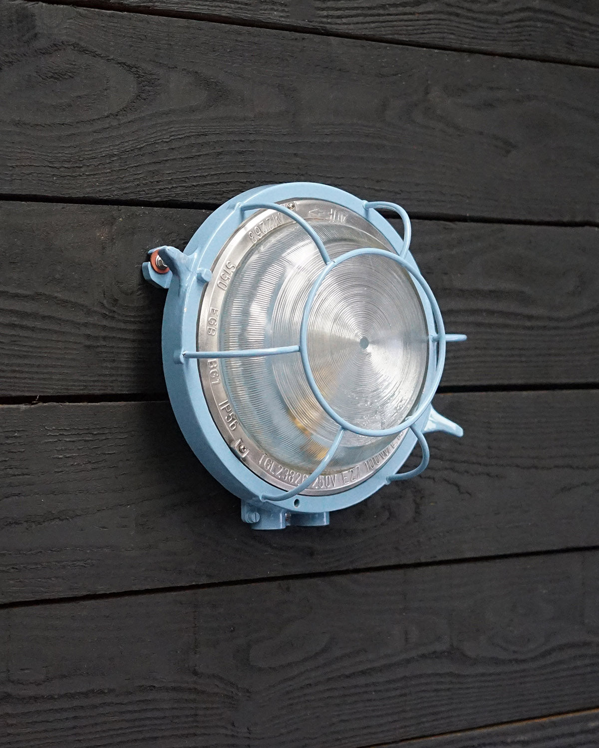 Vintage GDR Ships Wall Light - Tradewind Blue Trinity Marine