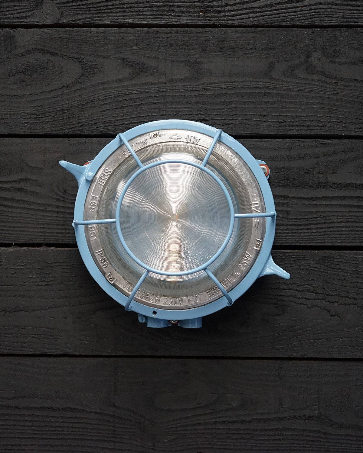 Vintage GDR Ships Wall Light - Tradewind Blue Trinity Marine