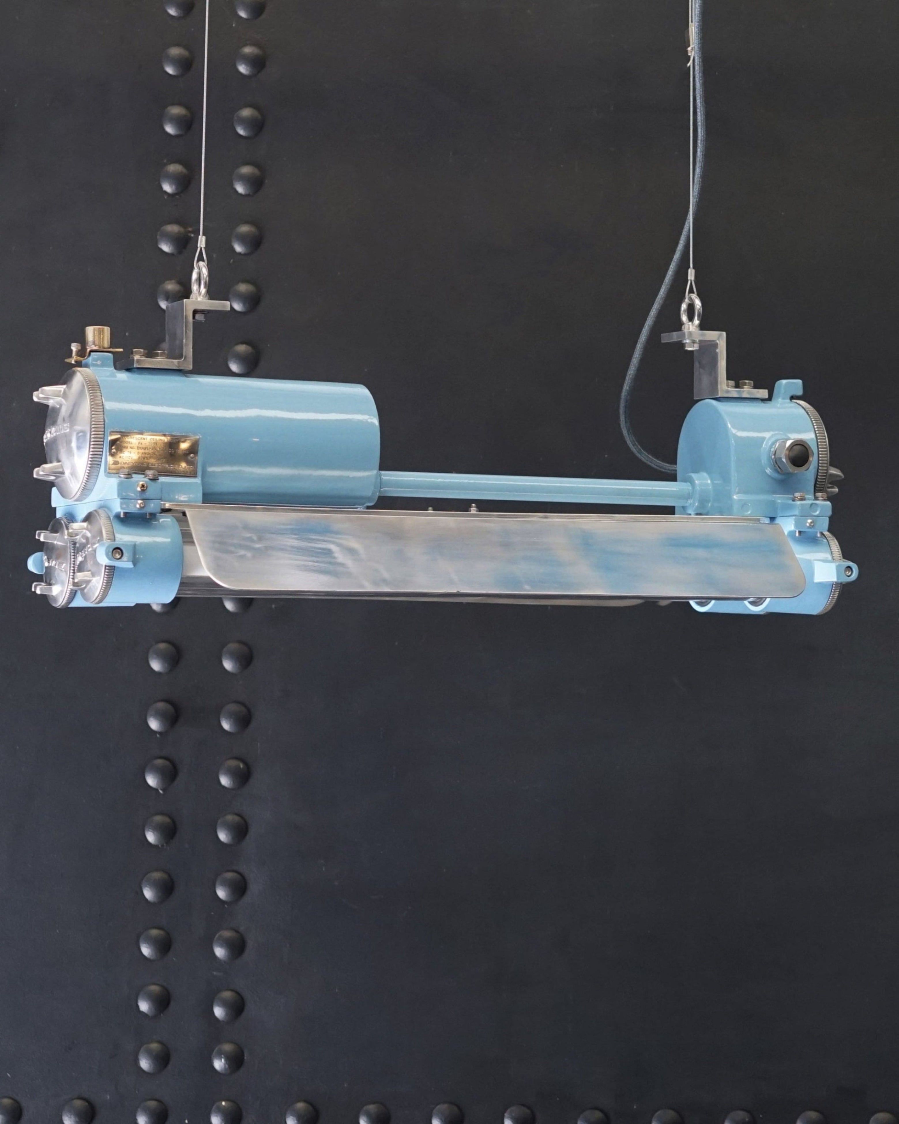 Explosion Twin Tube Pendant Light - Tradewind Blue
