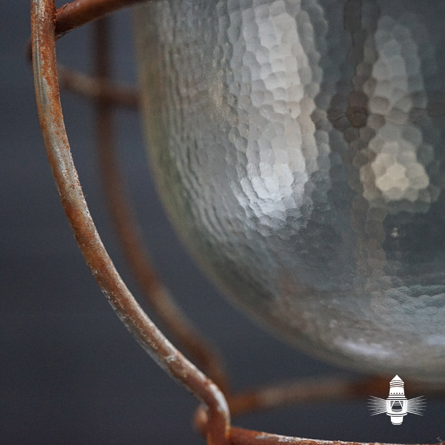 Reclaimed Ship's Pendant Light - Dappled Glass Trinity Marine