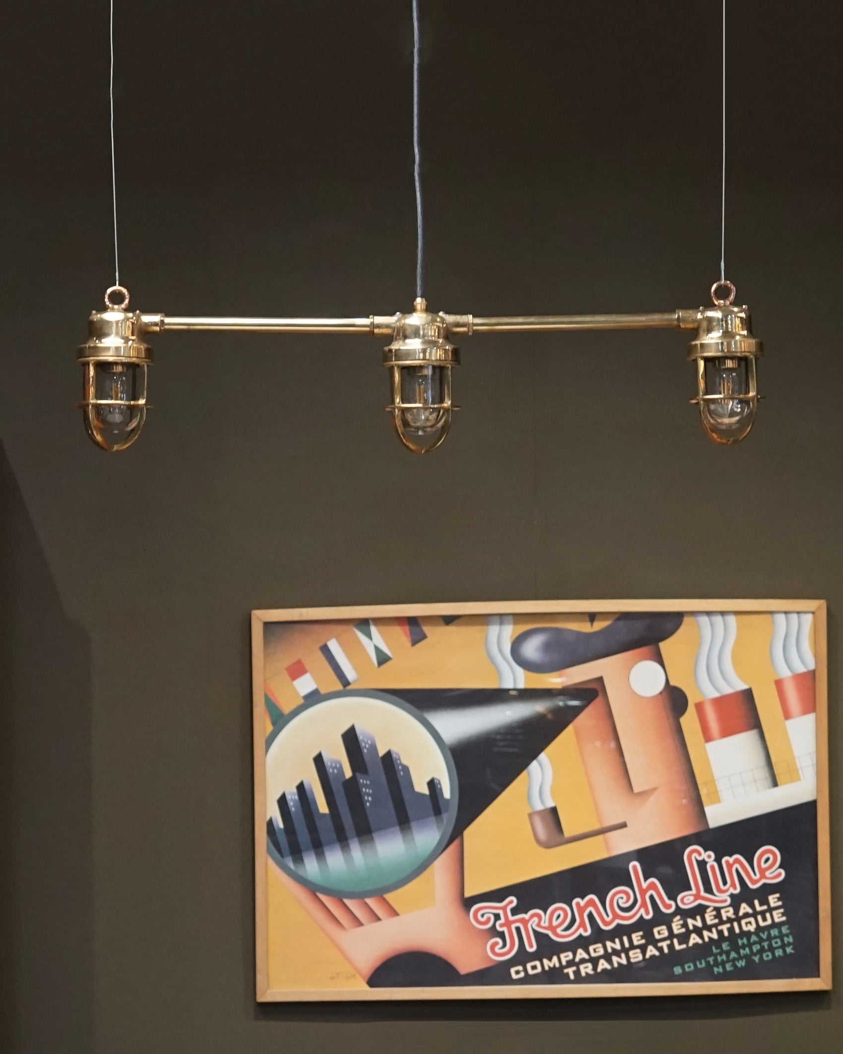 Bespoke Island Pendant Lights - Clear & Cage Trinity Marine
