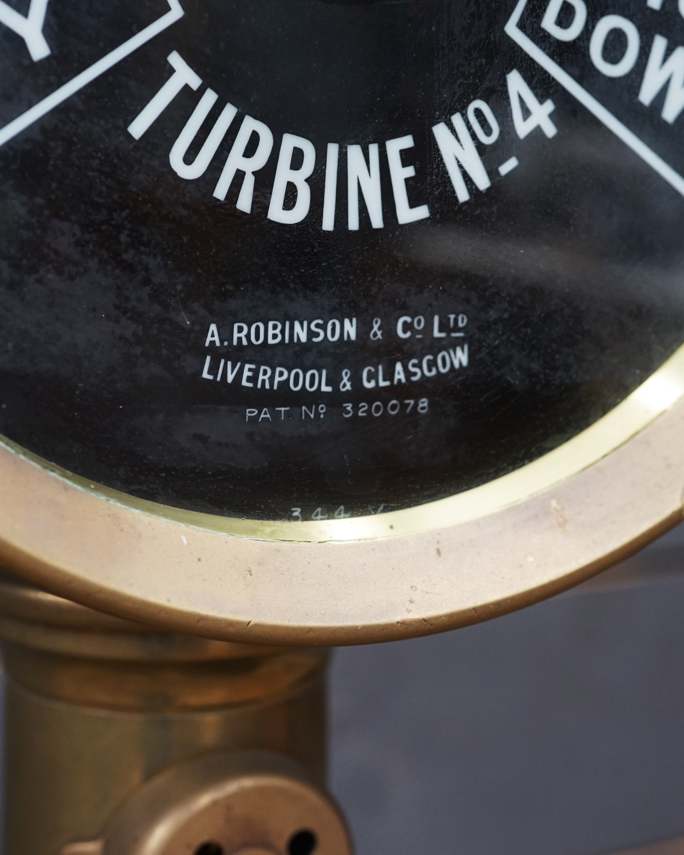 RMS Aquitania Turbine Engine Room Telegraph Trinity Marine
