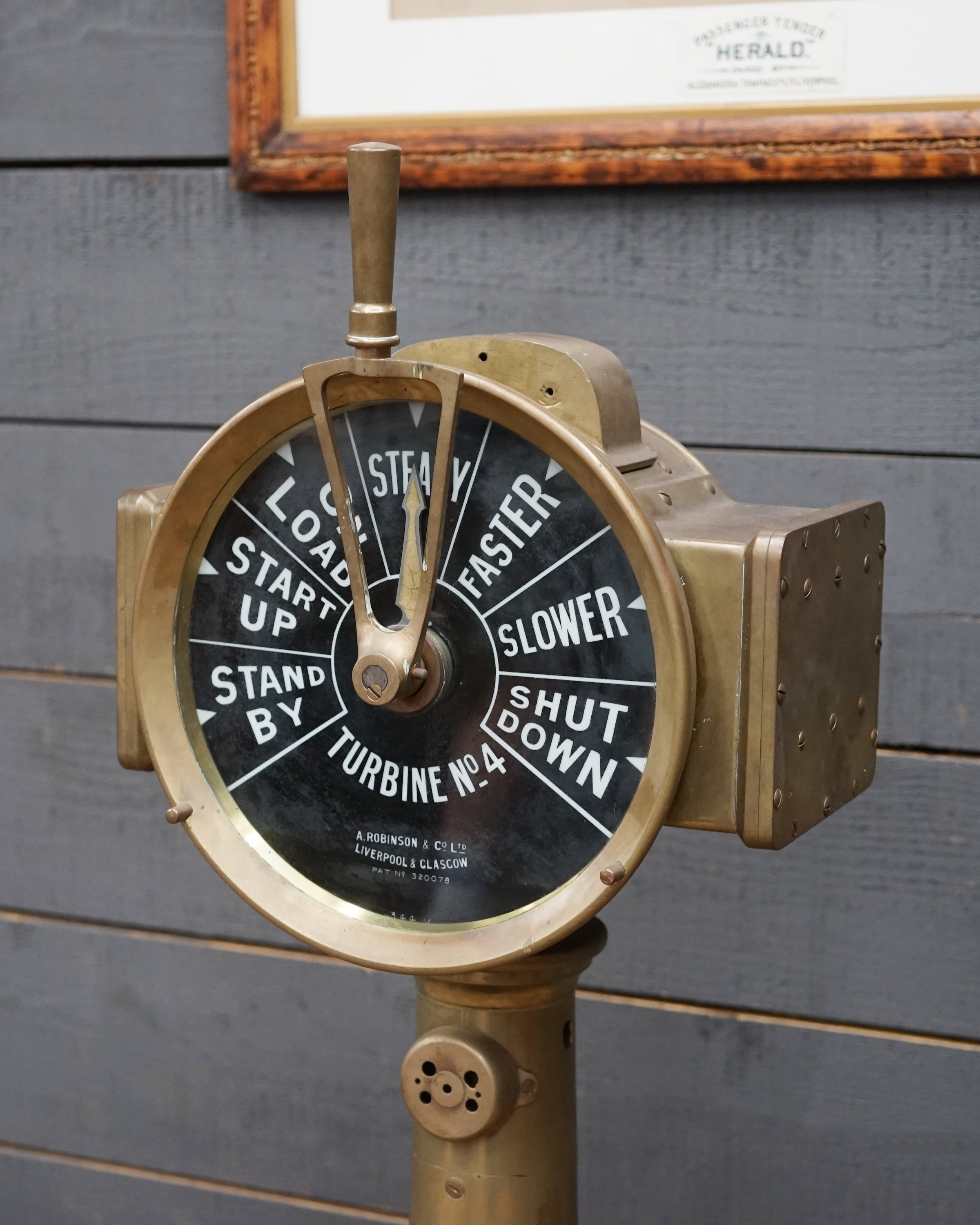 RMS Aquitania Turbine Engine Room Telegraph Trinity Marine