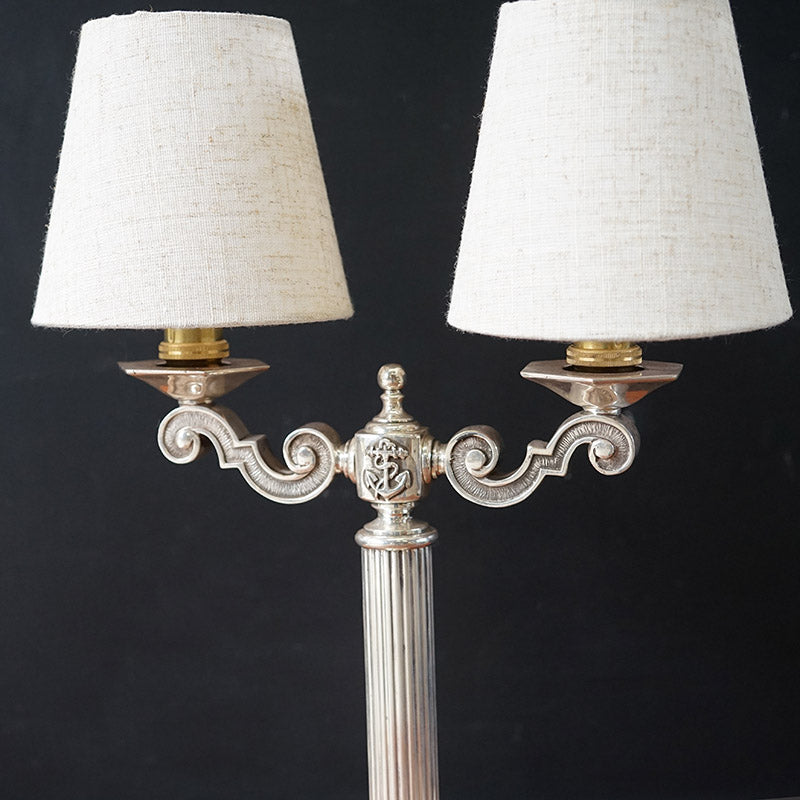 Twin Royal Navy Warship Wardroom Lamp Trinity Marine