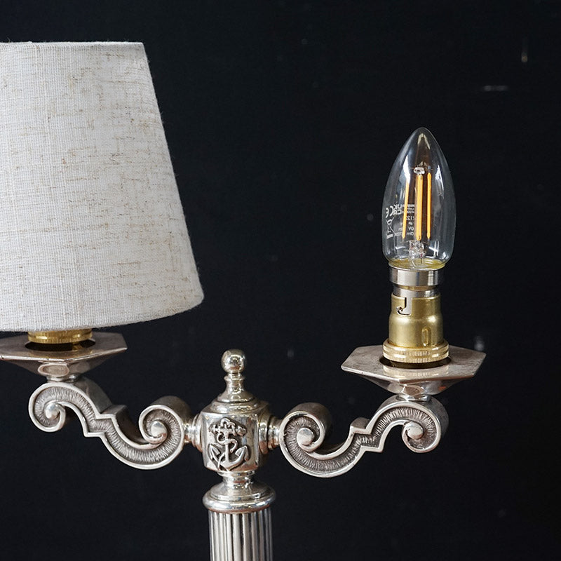 Twin Royal Navy Warship Wardroom Lamp Trinity Marine