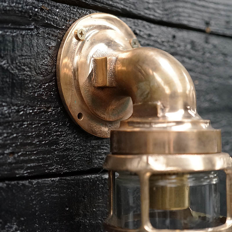 Vintage 1950’s US Navy Bronze Wall Light Trinity Marine