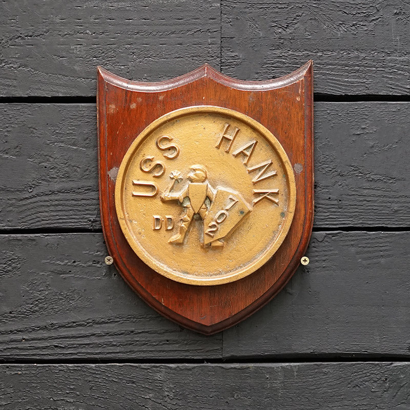 USS Hank (DD 702) Wardroom Badge Trinity Marine