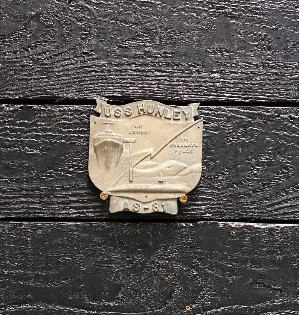 USS Hunley (AS-31) Wardroom Badge Trinity Marine