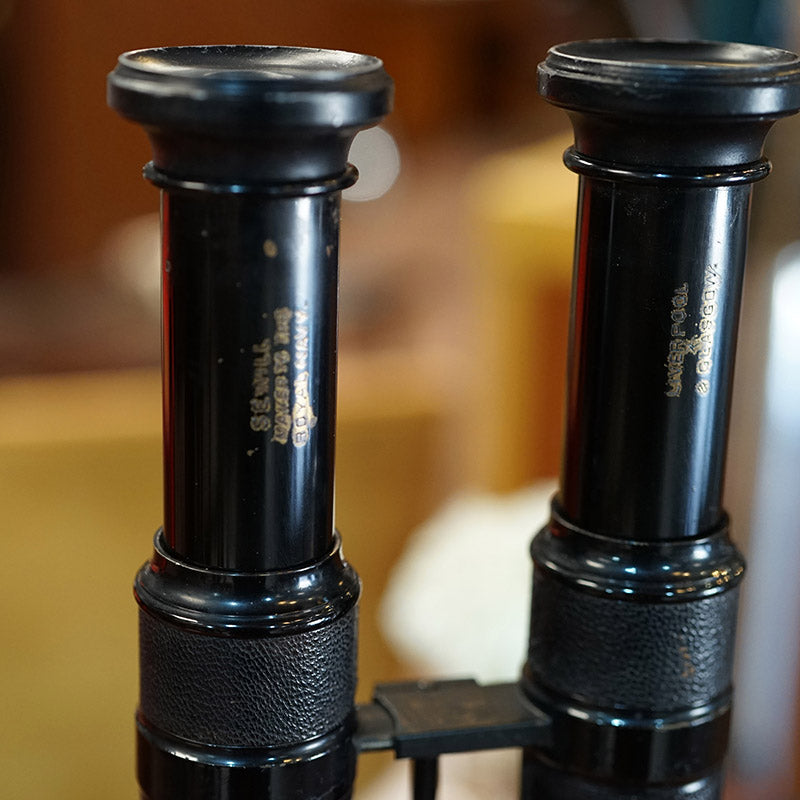 Very Rare Full Set of 19th Cent. Sewills Admiralty Binoculars Trinity Marine