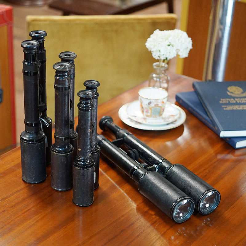 Very Rare Full Set of 19th Cent. Sewills Admiralty Binoculars Trinity Marine