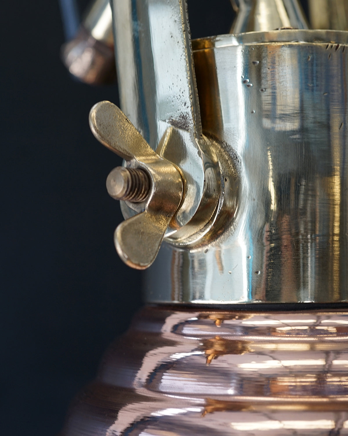 Vintage Fluted Copper Cargo Pendant Lights - Small Trinity Marine