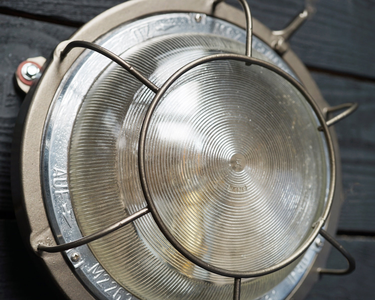 Vintage GDR Ships Wall Light - Gun Metal Bronze Trinity Marine