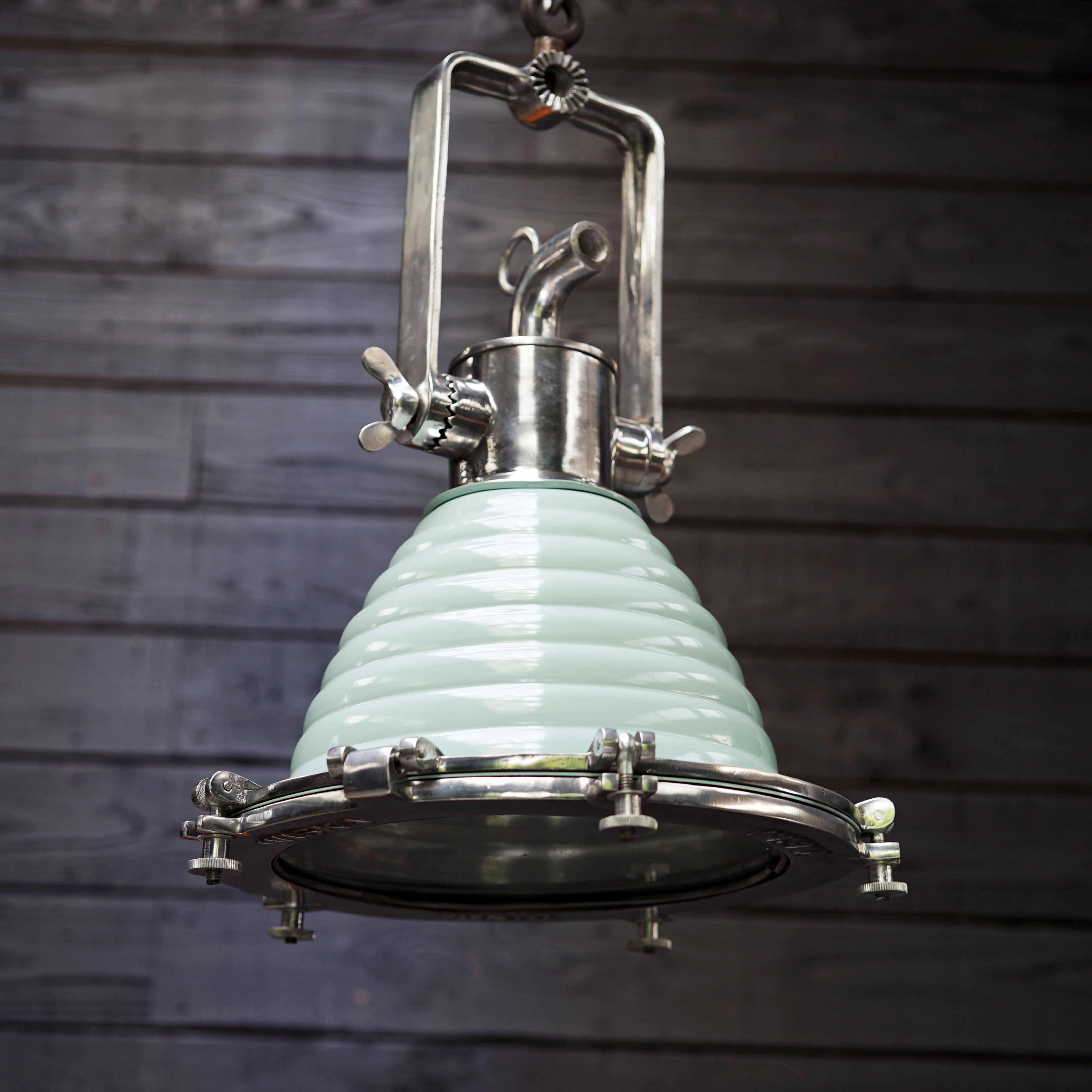 Wiska Aluminium Fluted Cargo Pendant - Warship Blue Trinity Marine