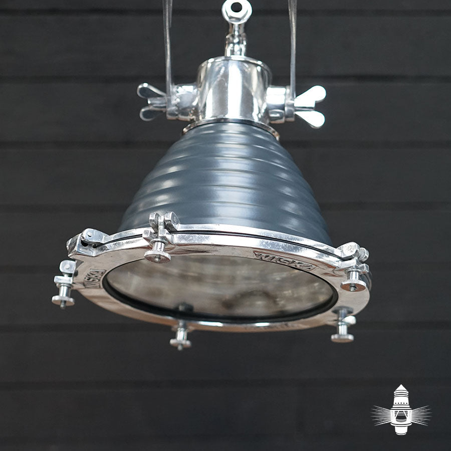 Wiska Aluminium Fluted Cargo Pendant - Slate Grey Trinity Marine