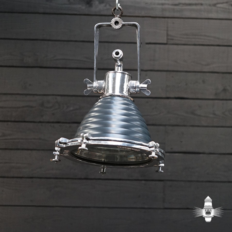 Wiska Aluminium Fluted Cargo Pendant - Slate Grey Trinity Marine