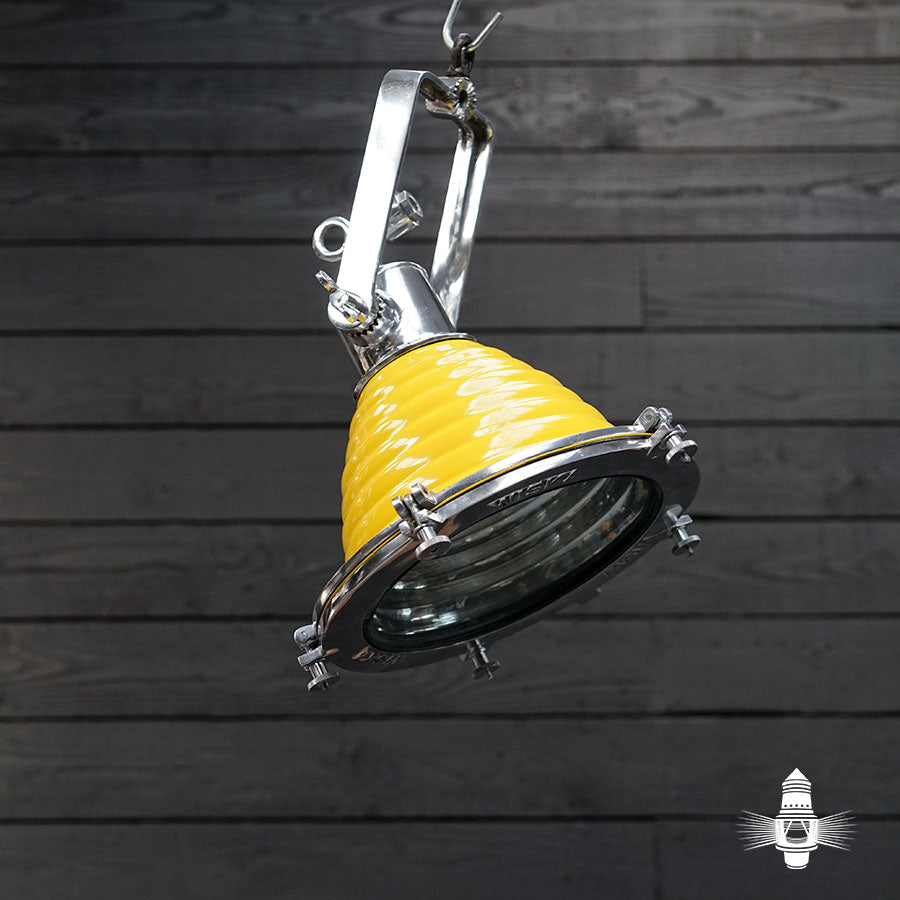Wiska Aluminium Fluted Cargo Pendant - Submarine Yellow Trinity Marine