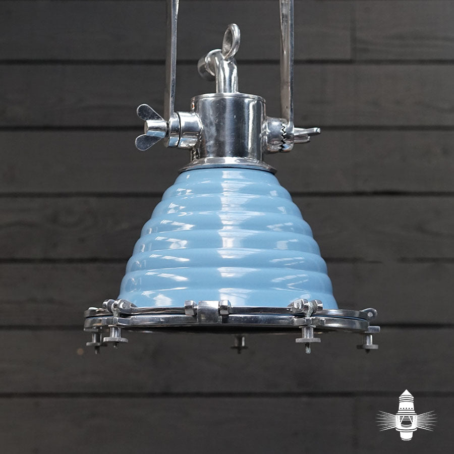 Wiska Aluminium Fluted Cargo Pendant - Trade Wind Blue Trinity Marine