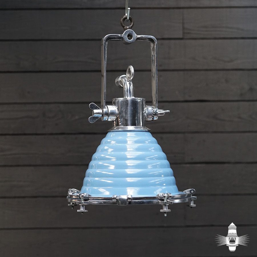Wiska Aluminium Fluted Cargo Pendant - Trade Wind Blue Trinity Marine