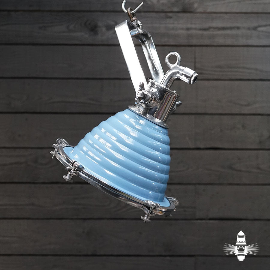 Wiska Aluminium Fluted Cargo Pendant - Trade Wind Blue Trinity Marine